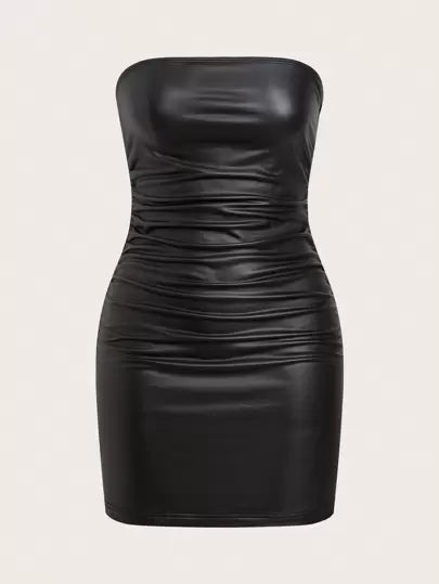 Lily Leather Mini Dress