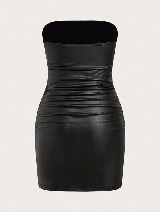 Lily Leather Mini Dress