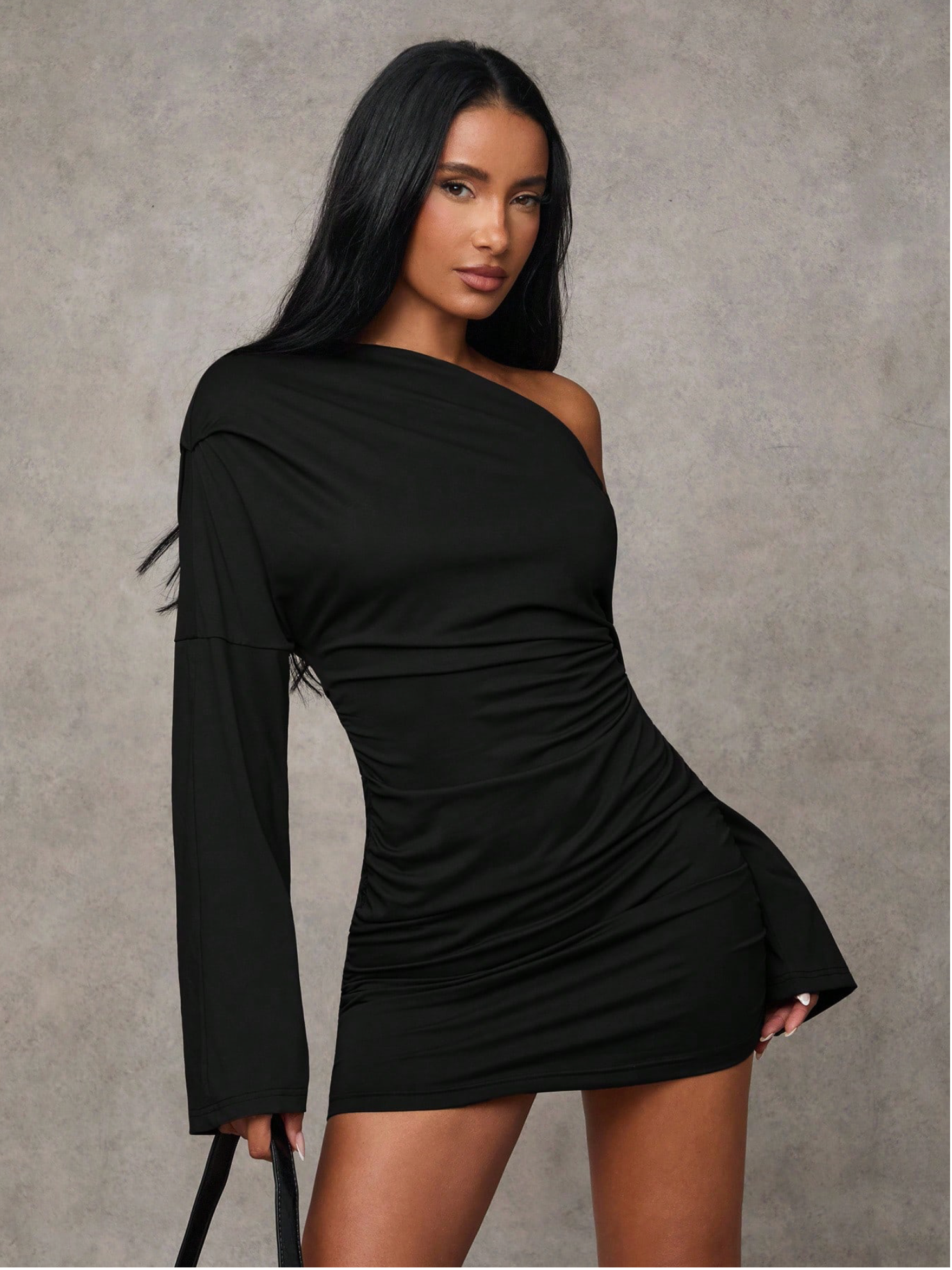 Midnight Muse Off-Shoulder Mini Dress