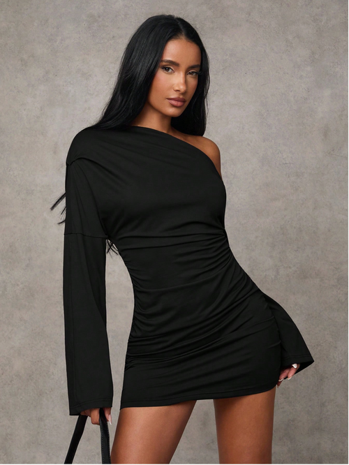 Midnight Muse Off-Shoulder Mini Dress