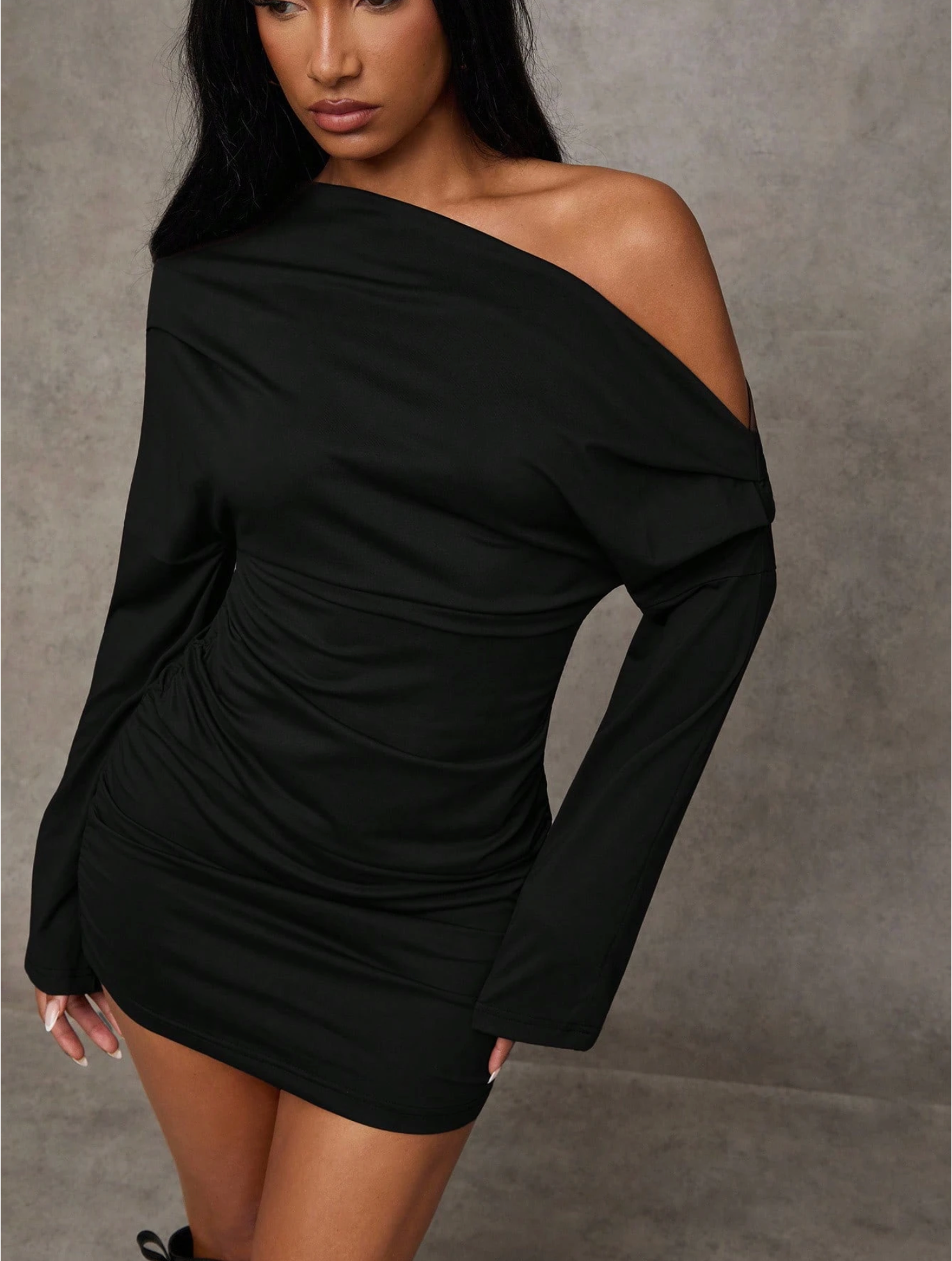 Midnight Muse Off-Shoulder Mini Dress