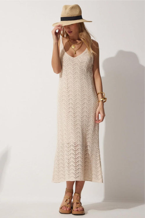 Capri Crochet Midi Dress – Beach Vacation Dress