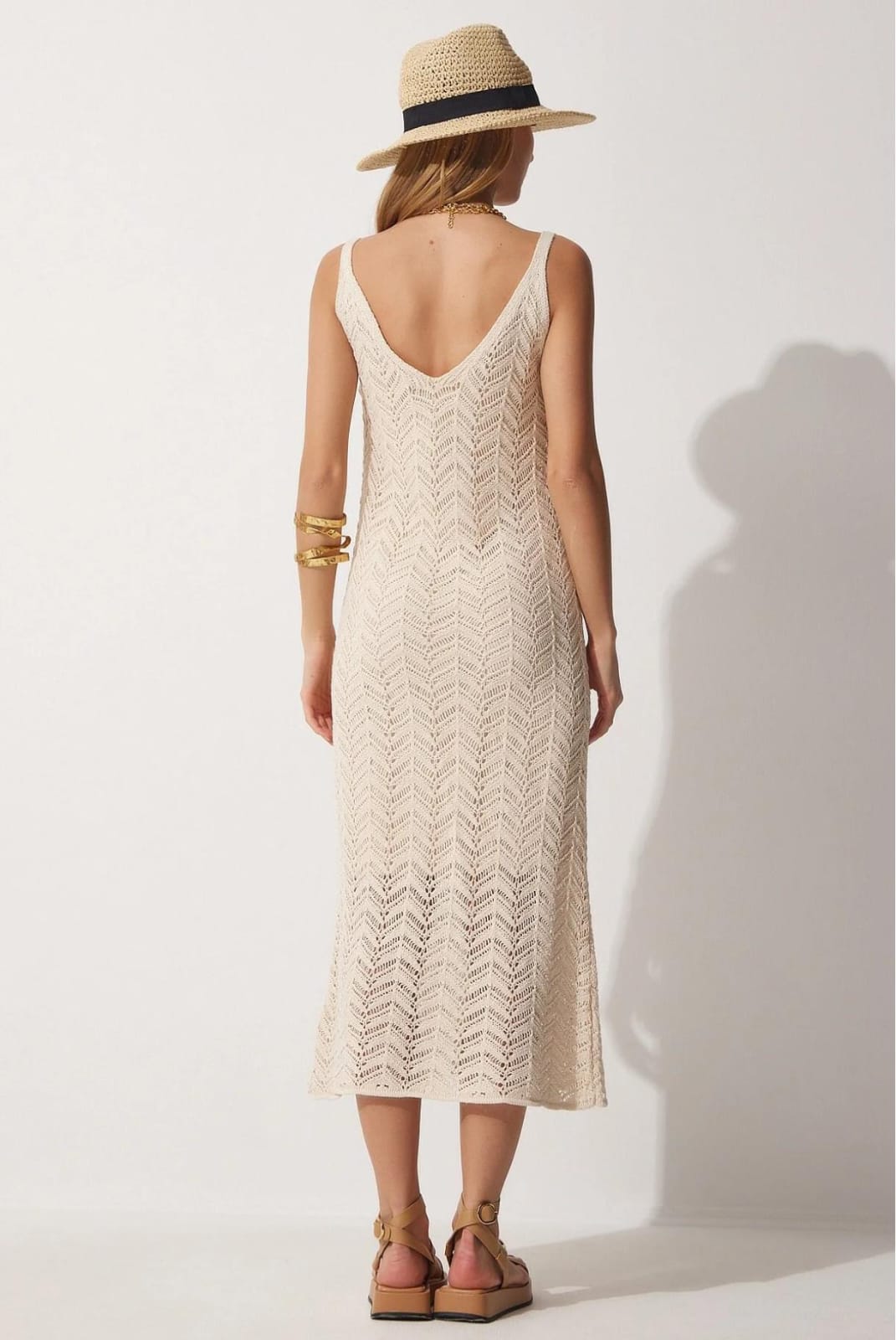 The Capri Crochet Midi Dress